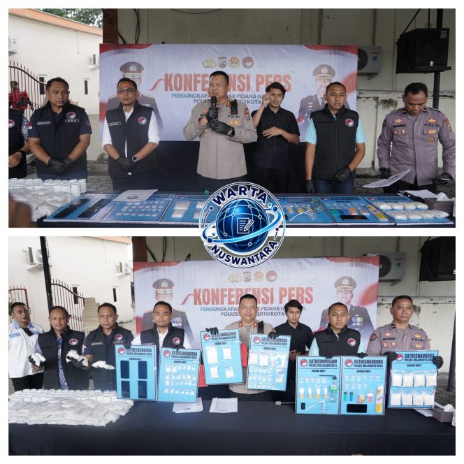 
					Polres Mojokerto Kota Bongkar 47 Kasus Narkoba, Nilai Barang Rp1,1 Miliar