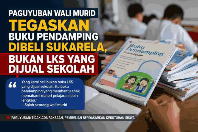 
					Pengadaan Buku Pendamping Disebut Berdasarkan Kesepakatan Orang Tua