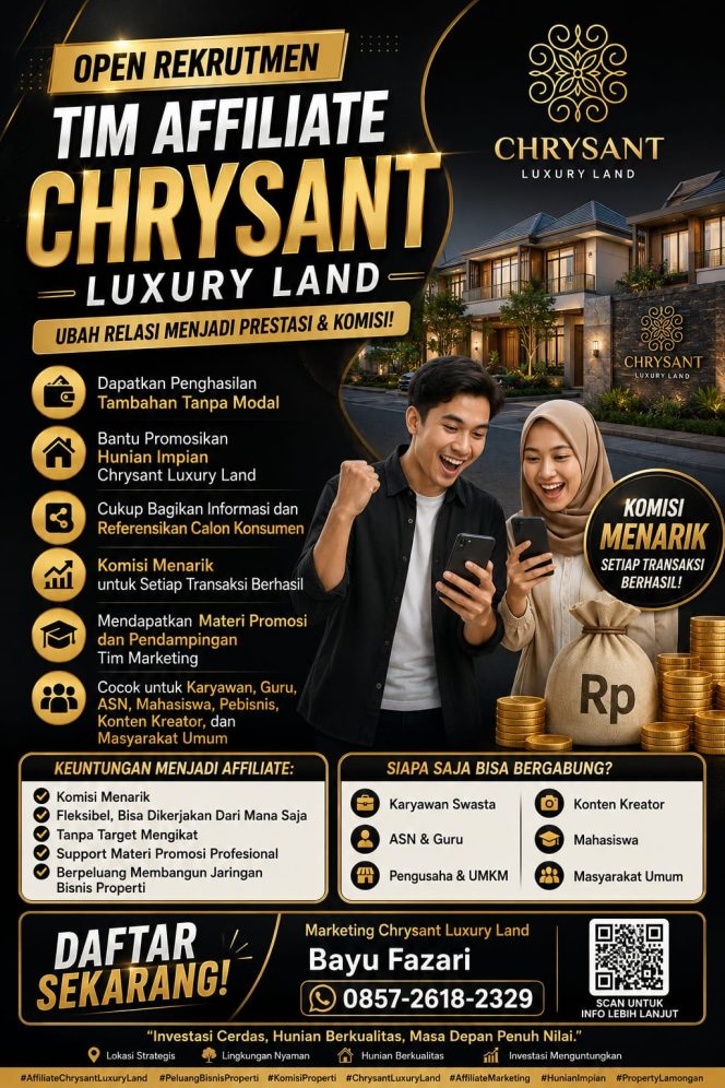 
					Lewat Affiliate Properti, Chrysant Luxury Land Ajak Raih Pendapatan Tambahan