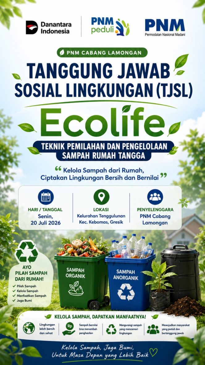 
					Mengubah Sampah Menjadi Nilai Ekonomi, PNM Dorong Pemberdayaan Nasabah Melalui Program Eco Life