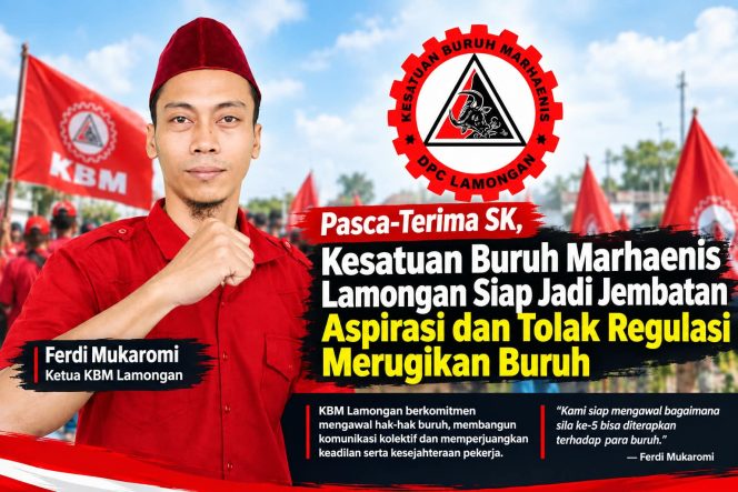 
					Pasca-Terima SK, Kesatuan Buruh Marhaenis  Lamongan Siap Jadi Jembatan Aspirasi dan Tolak Regulasi Merugikan Buruh